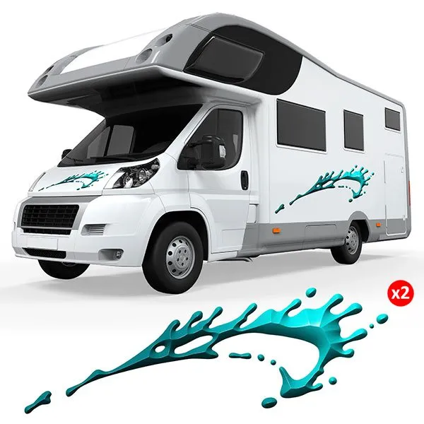 Vague d - STICKERS CAMPING CAR