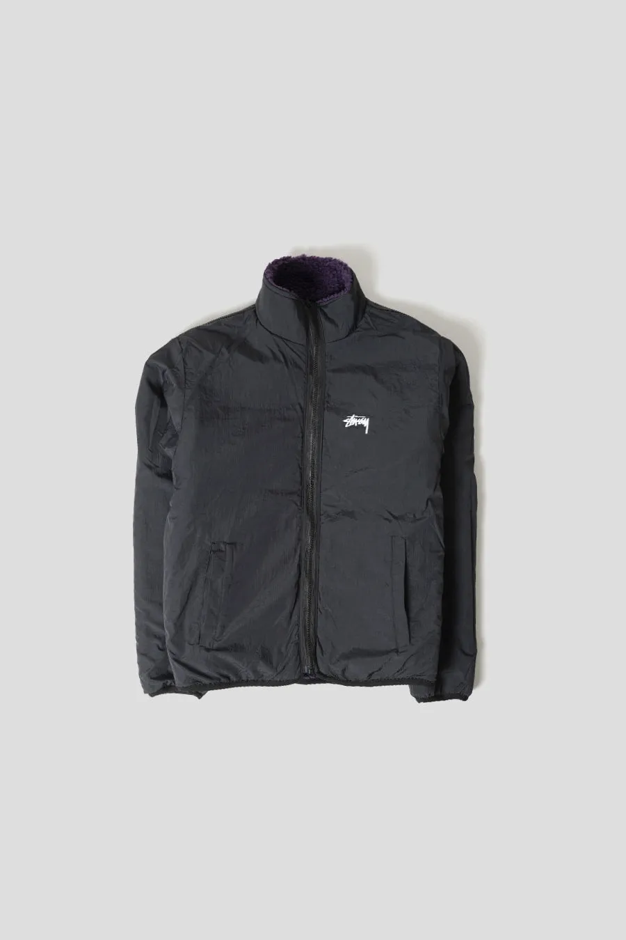 VESTE REVERSIBLE SHERPA VIOLETTE
