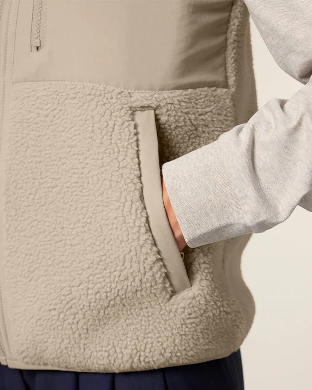 Veste sherpa sans manches unisexe à personnaliser