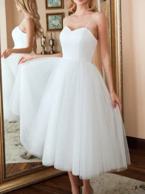 Élégant Robe Dos à Lacets Bustier Patineuse Longue Tulle Mariage Fête